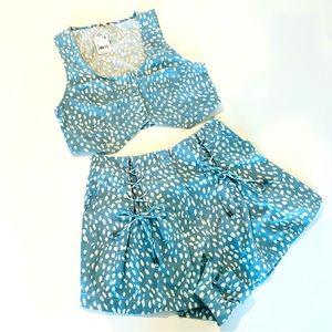Free People shorts and top